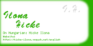 ilona hicke business card